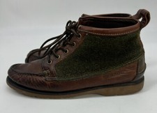 Sebago Filson Green Wool Leather Ankle Chukka Boots Mens Size 8.5