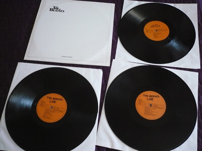 THE BEATLES  three records: silver beatles (1 LP) live (2LPs)