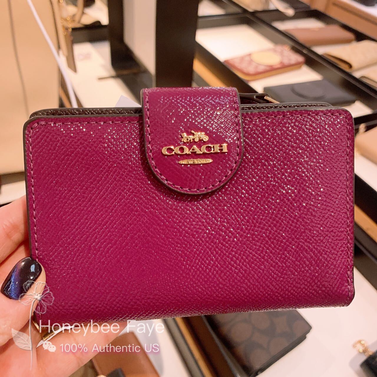 coach medium corner zip wallet