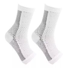 Copper Ankle Brace Compression Sleeve Support Socks Foot Fasciitis Pain Relief