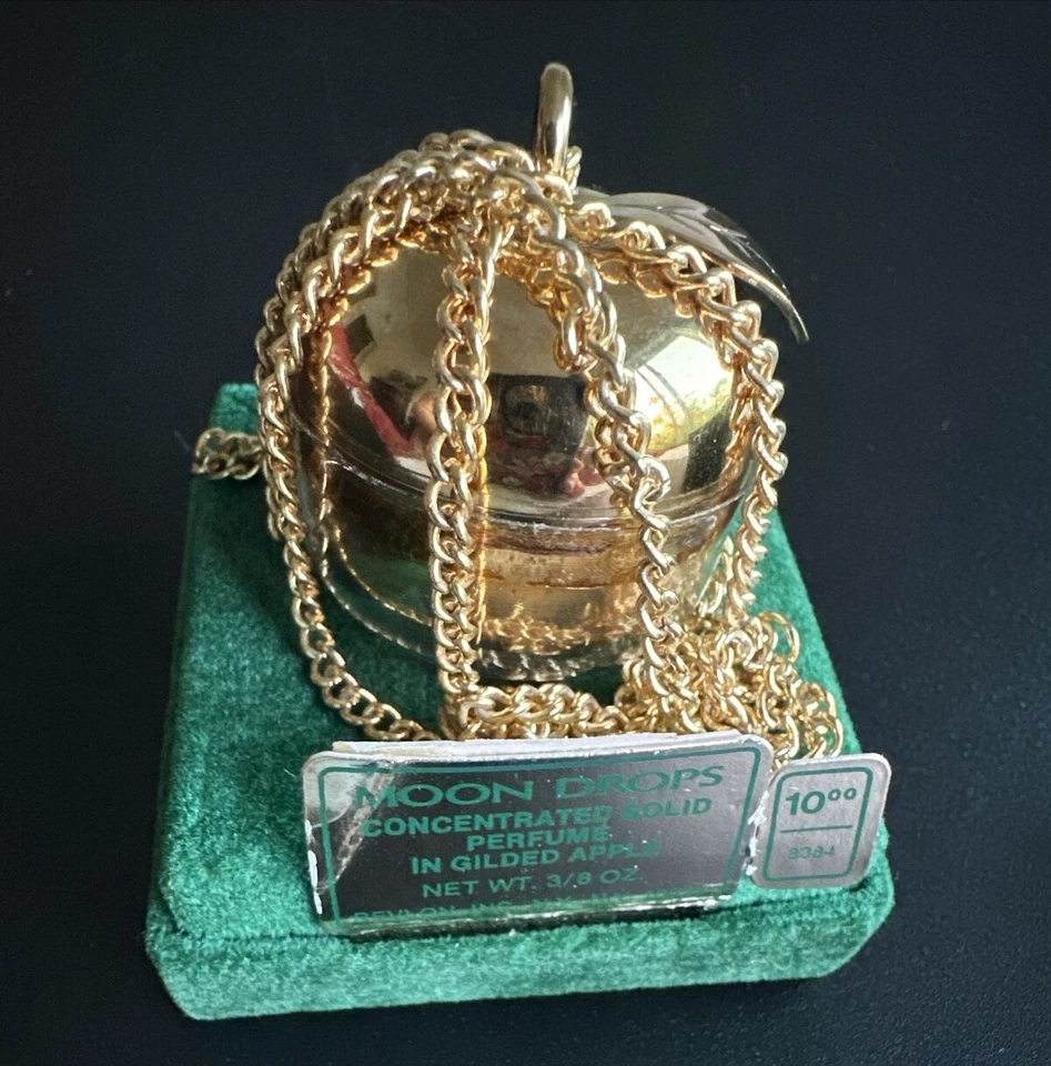 Collar Colgante Revlon Charlie Gota Luna Perfume Concentrado Dorado Manzana Foto 2 de 4