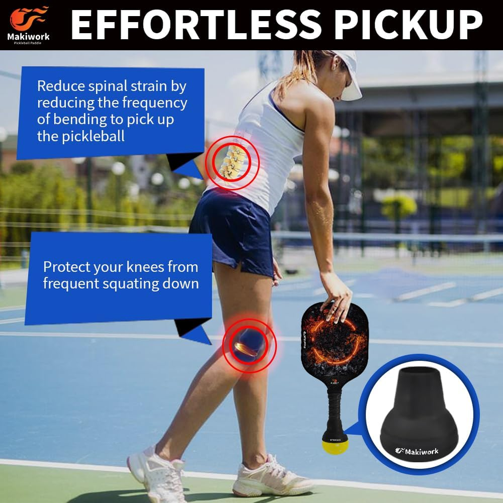 Silicone Pickleball Ball Retriever Grabber and Picker Tool