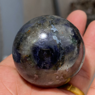 143g Blue Iolite Sphere Gems Natural Dichroite Mineral Water