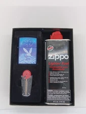 Zippo Playboy Wet Water Drop 48745 Lighter, Flints, & Lighter Fluid Gift Set Box