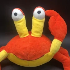 Crab Plush Pout Pout 15" Stuffed Animal Orange Yellow Kohls Cares Beach Tropical