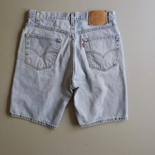 Levis Vintage 505 Jean Shorts Denim Tag Size 34 Measure 32 Blue Light Wash