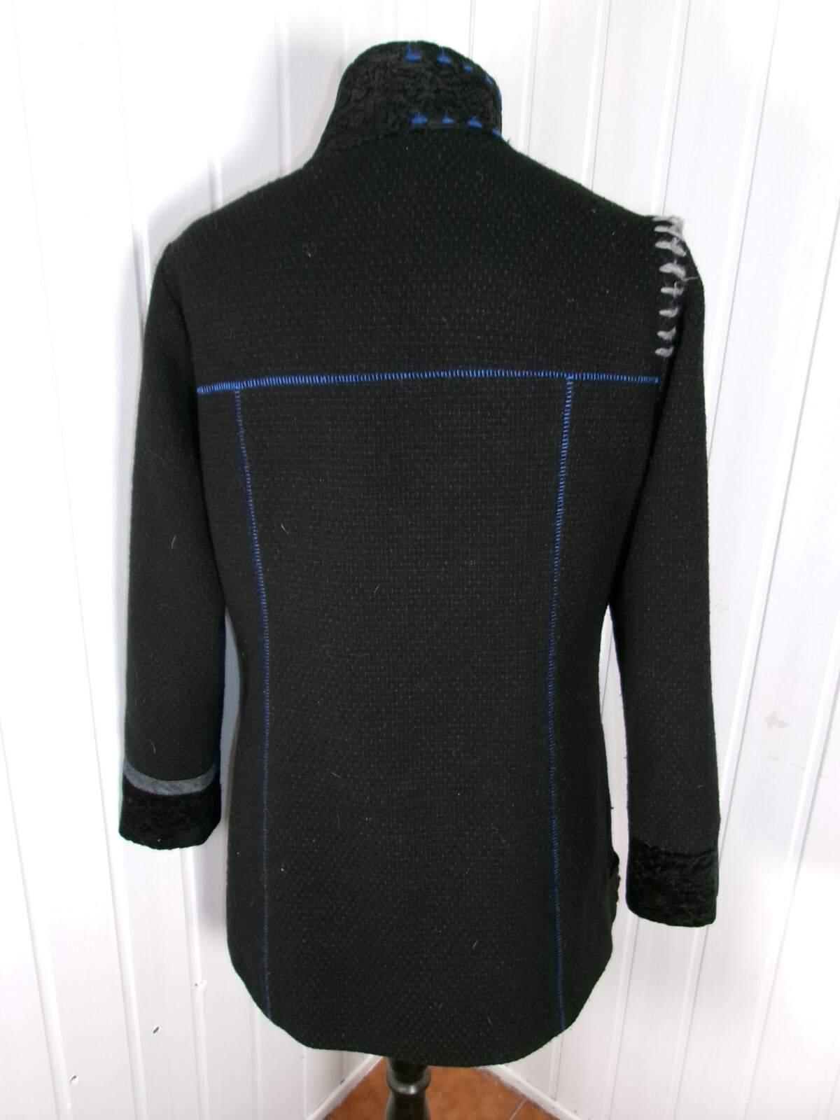 PAUSE CAFE Polyester/Wool Black Coat Jacket 42 Di… - image 3