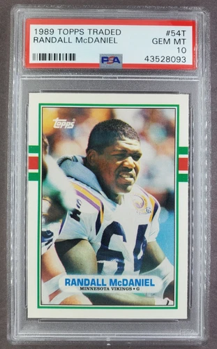 1989 Topps Traded Randall McDaniel PSA 10 ROOKIE HOF #54T