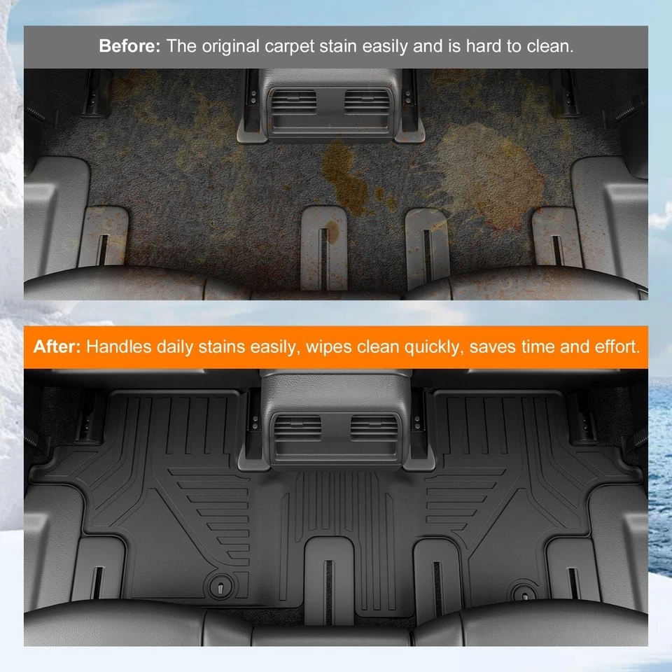 For 2013-2020 Nissan Pathfinder Floor Mat Cargo Mat Trunk Cargo Liner Back Seat Foto 3 de 4