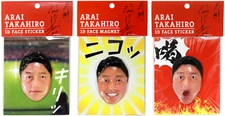 Hiroshima Carp Takahiro Arai Baseball Magnet 3 set Japan Gift 3D Face Plastic