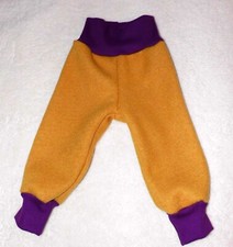 Walking pants wool walking pants autumn-winter mustard yellow-purple handmade