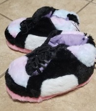 Tie Dye Plush Sneaker Slippers W 7/8, M 5/6 