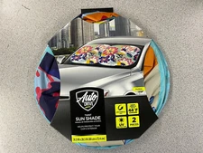 Auto Drive Car Windshield Twist Sun Shade Floral Universal Fit New