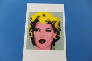 BANKSY ORIGINAL KATE MOSS CRUDE OILS SHOW POSTCARD 2005