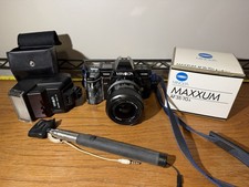 NIEPRZETESTOWANA Minolta Maxxum 7000 35mm Folia SLR z obiektywem makro 35-70mm AF, akcesoria
