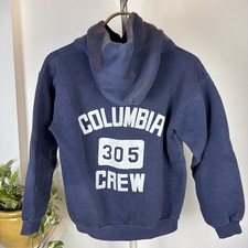 Vintage 70s Columbia University Russell Athletic Sun Faded Hoodie Sz L 21 x 23