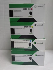 GENUINE LEXMARK 84C1H LOT SET OF 4 84C1HMO 84C1HYO84C1HCO 84C1HKO NEW SEE PHOTOS