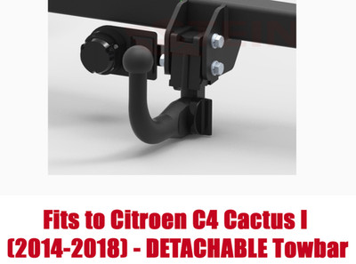 Abnehmbare Zug Stange für Citroen C4 Cactus 2014-2018 & 7 Stecker Bypass- Relais