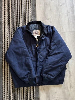 #ad #ad 90s vintage Walls Outdoors Insulated Jacket 2XL Navy Canvas Bomber Duck Coat $44.99