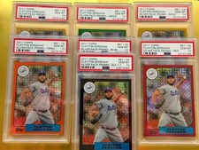 2017 Topps Baseball Continuity Program '87 Clayton Kershaw Complete Rainbow PSA 