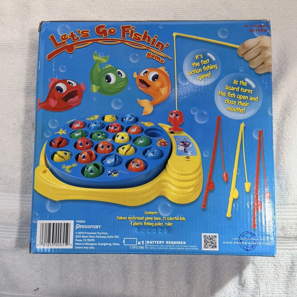 Pressman Let's Go Fishin' Fast Action Fishing Game 2015 100% Complete - Image 2 of 4