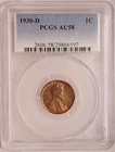 1930-D Lincoln Cent PCGS AU58 some red
