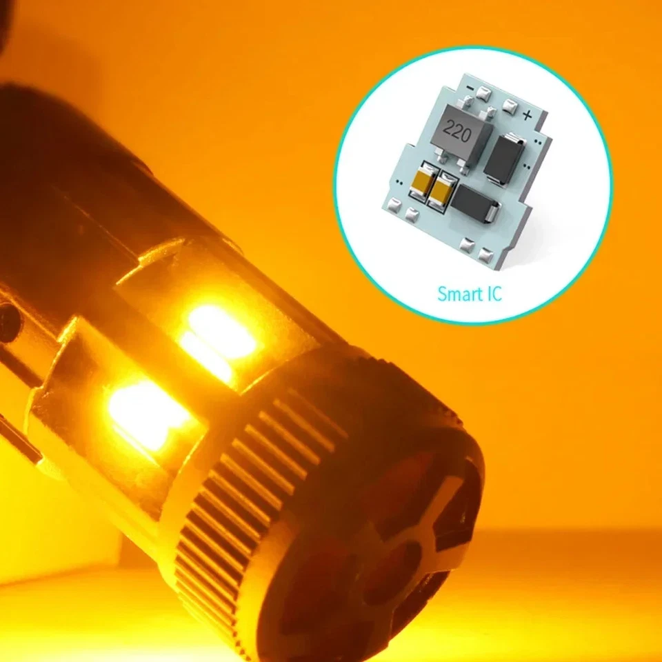 2pcs LED P21W 1156 BA15S 1157 Car Light 1860 Fan Canbus Vechile Reversing Lights - Image 3 of 4