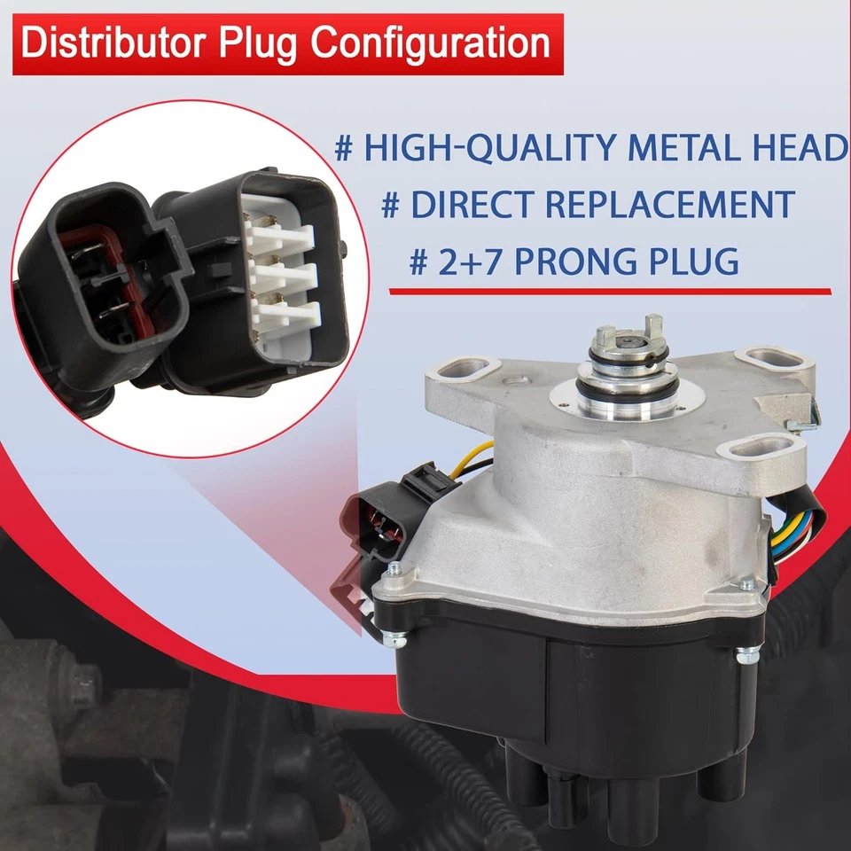 Ignition Distributor FOR HONDA Acura CIVIC VTEC, DEL SOL 1992-1995 TD68U TD-44U - Image 3 of 4