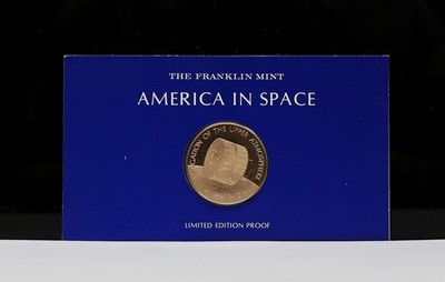 1977 AMERICA IN SPACE SERIES RARE BRONZE PROOF MEDAL AE-C ORG PACKAGING #1357