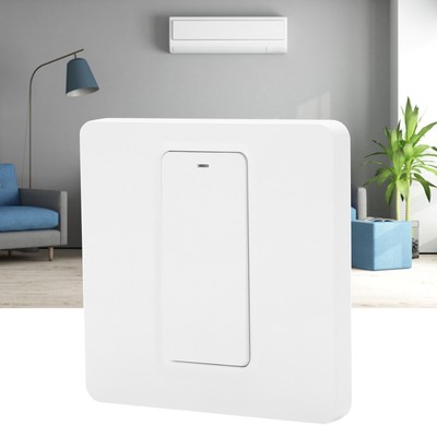 1 Gang Smart Wall Switch Push Button Remote Control Works With For AC 10 CB
