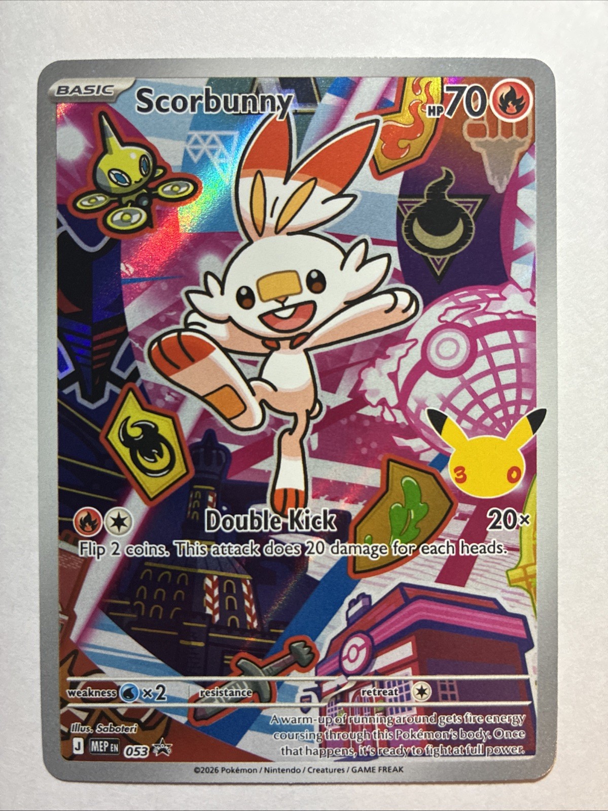 Scorbunny #53 MEP Mega Evolution First Partner Series 2 Black Star Promo - 18Q
