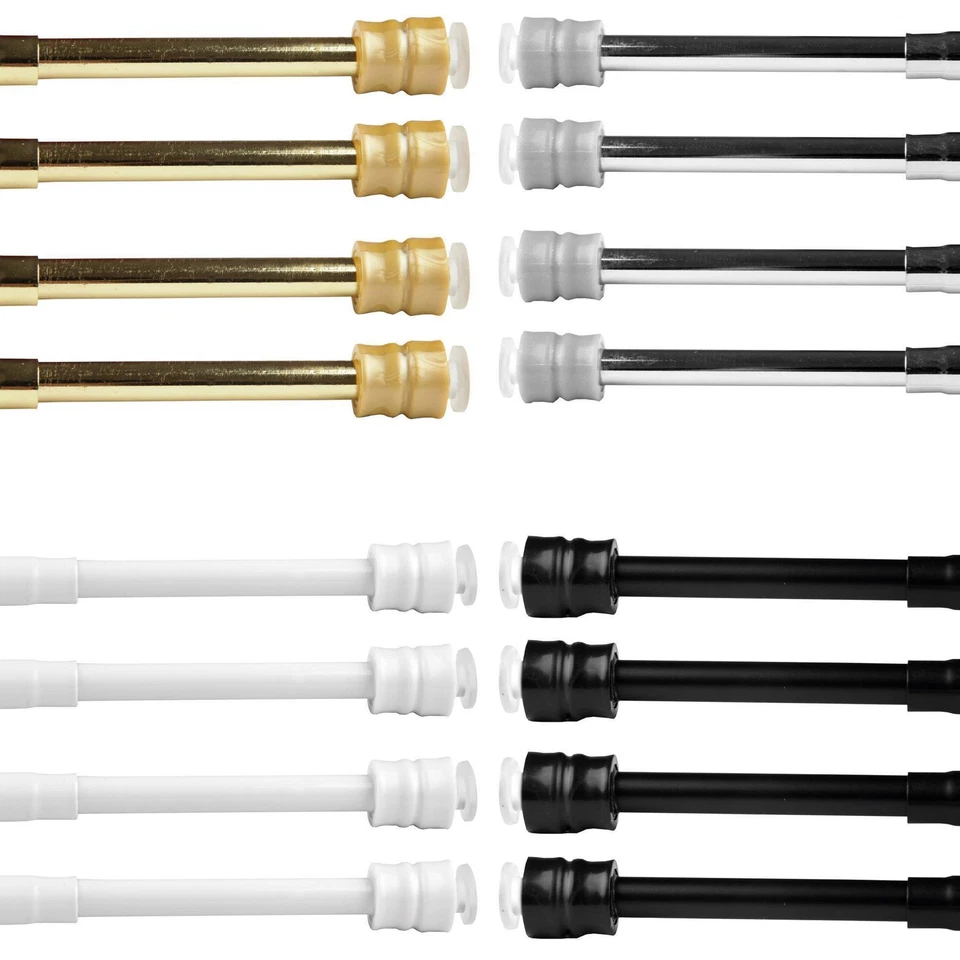 Klemmstangen 1 - 4er Pack ( 40-60 cm ) Schraubtechnik Gardinenstange ausziehbar - Bild 2 von 4