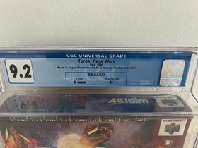 Turok: Rage Wars (Nintendo 64, N64) CGC 9.2 A+ New Sealed Graded WATA VGA PSA