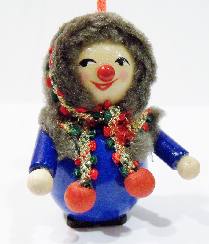 Steinbach Germany Eskimo Baby Child Boy Girl Wooden Wood 2008 Christmas Ornament
