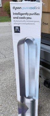 Dyson Pure Cool Link TP02 Tower Air Purifier, Tris-Graphite Filter, Silver
