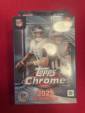 BRAND NEW 2025 Topps Chrome NFL Football Hanger Box Sealed 20 Cards In Hand 🔥