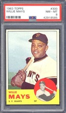 1963 Topps #300 Willie Mays PSA 8 Centered New Slab