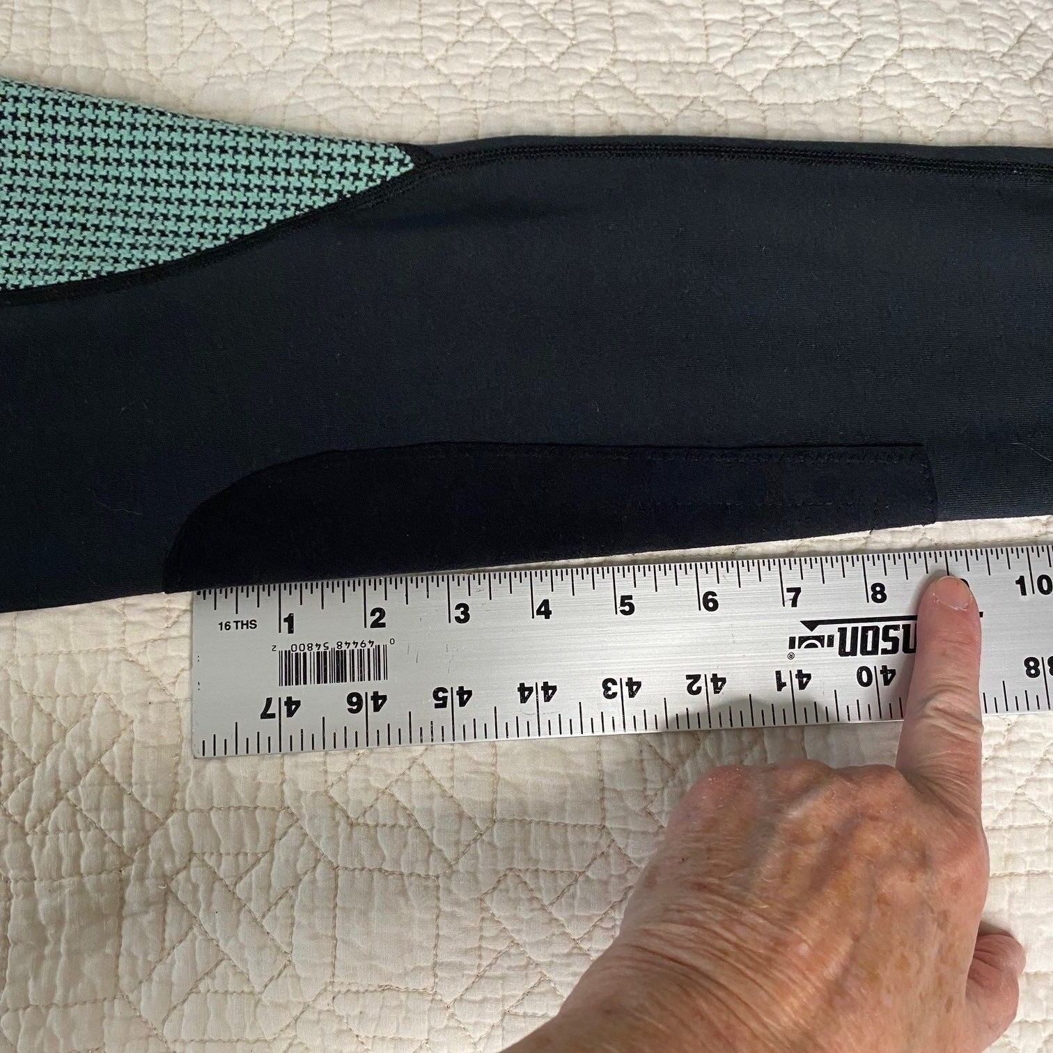 Kerrits Equestrian Riding Pants Performance Green Black Houndstooth XL Girls 