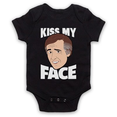 Alan Rebhuhn Strampler Kiss My Face Coogan Zitat Baby Grow Geschenk alle Farben 