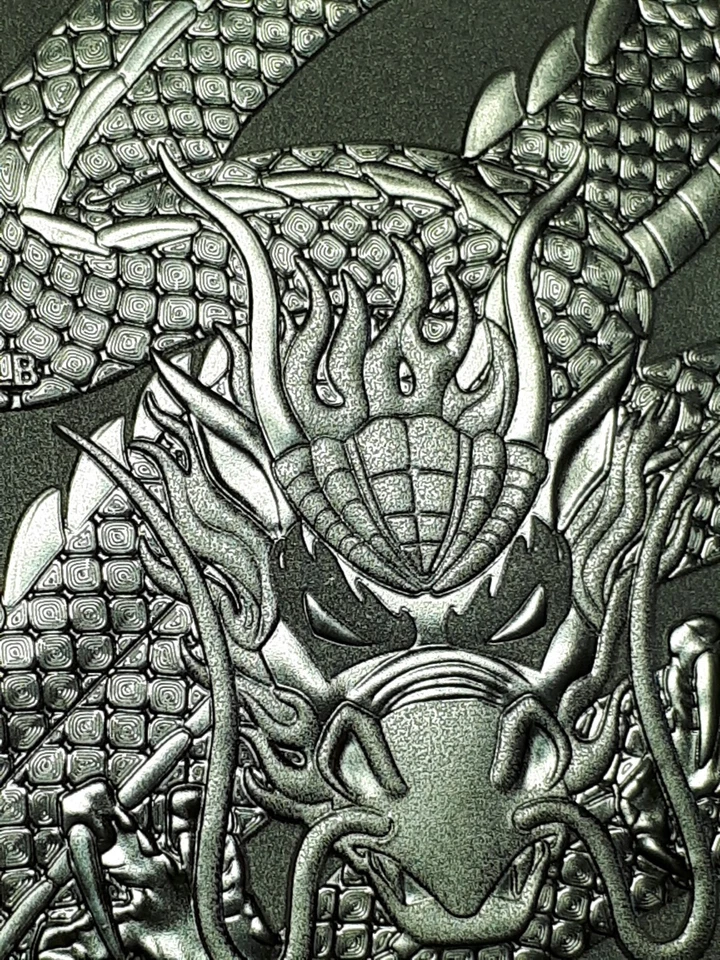 1 OZ plata 9999 Dragon 2025 Perth Mint AUSTRALIA encapsulada - Imagen 3 de 4