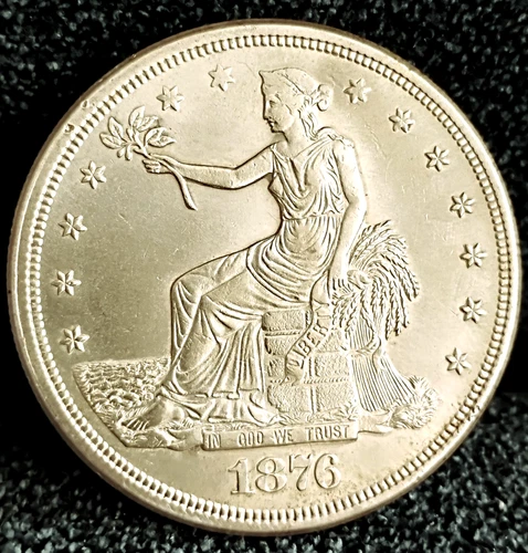 1876 S Trade Dollar Better Date MS+ in Grade Beautiful Coin Absolutely Genuine