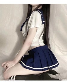 Sexy Lingerie Schoolgirl Outfit Nightdress Kawaii Sailor Suit Cosplay JK Costume