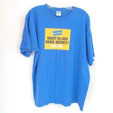 Vintage Blockbuster Video Employee TShirt Size XL Blue 95,000