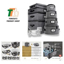 8pcs Hard Shell China Storage Containers, Mug Storage, Wine Glass, Utensils, ...