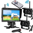 7" Wireless Split Monitor+2 Reversing Camera Kit Caravan Bluetooth Truck 12V 24V