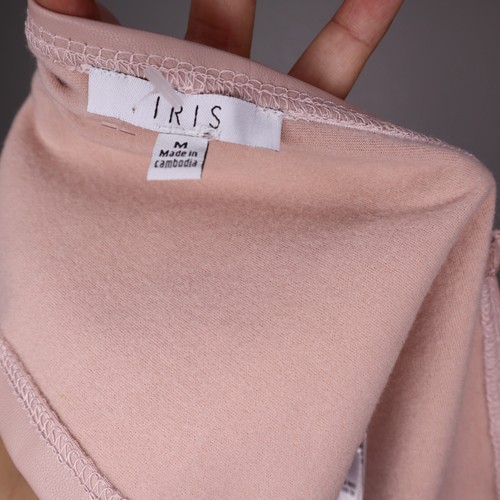 Iris women's top sz medium pink faux leather crop top nwt - Picture 5 of 6