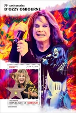 Ozzy Osbourne 75th Anniversary MNH Stamps 2023 Djibouti S/S
