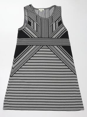Max Studio Damen A-Linie schwarz Polyestermischung Größe M