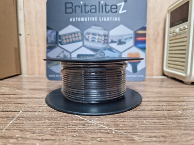 2 mm Kfz Marine Auto Kabel 25 AMP dünne Wand schwarz, 50 M Rolle