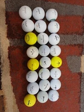24 variety golf balls, used, many different brands: Callaway, Titleist etc
